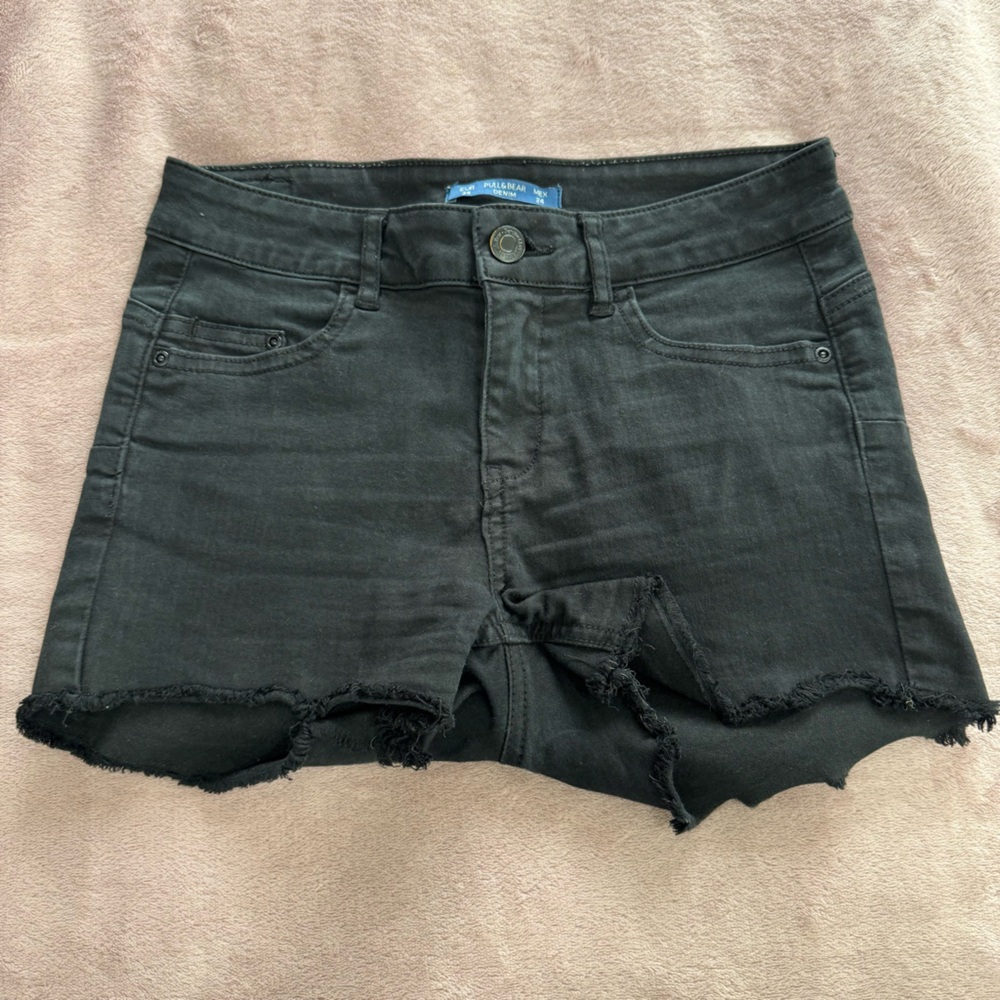 Pull&Bear Black Jean Shorts